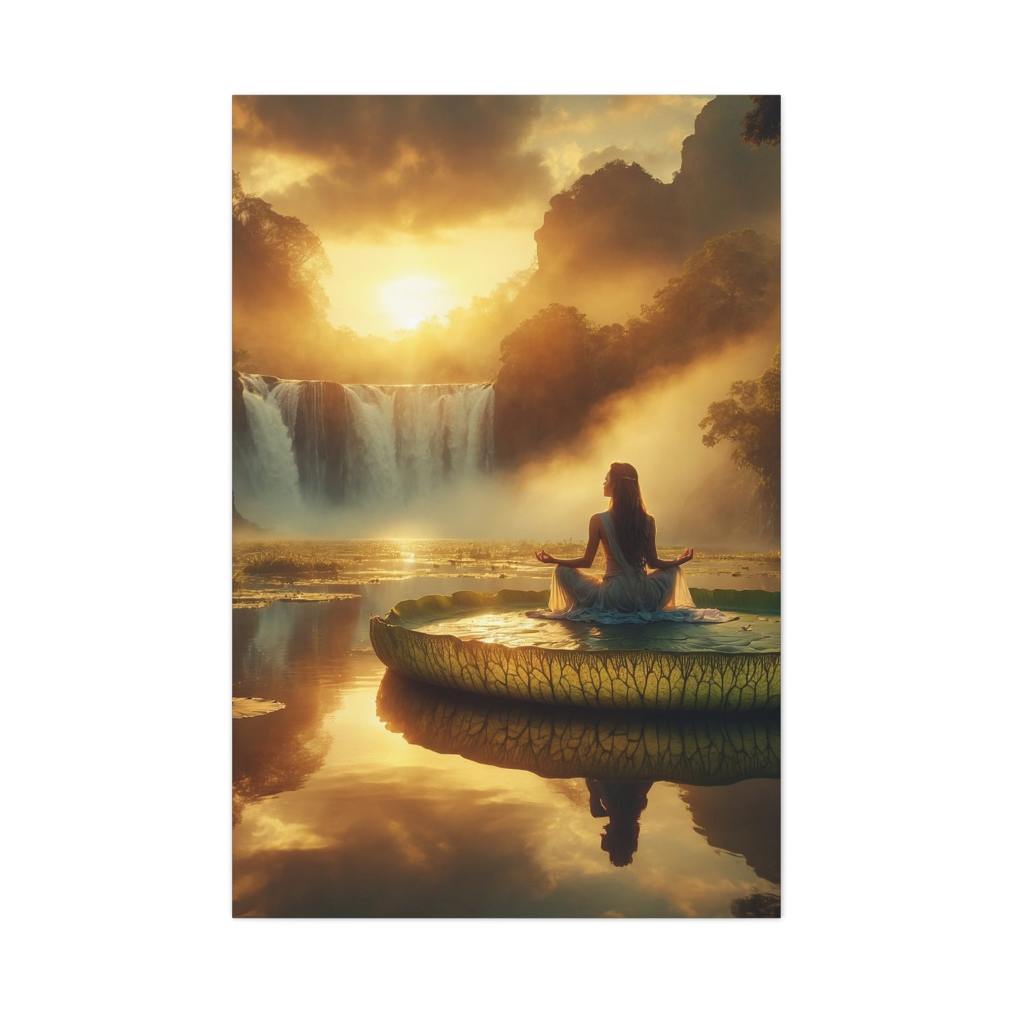 Blissful Lotus Art Canvas Ed. 7