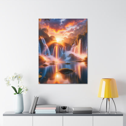 Majestic Waterfalls Art Canvas Ed. 20