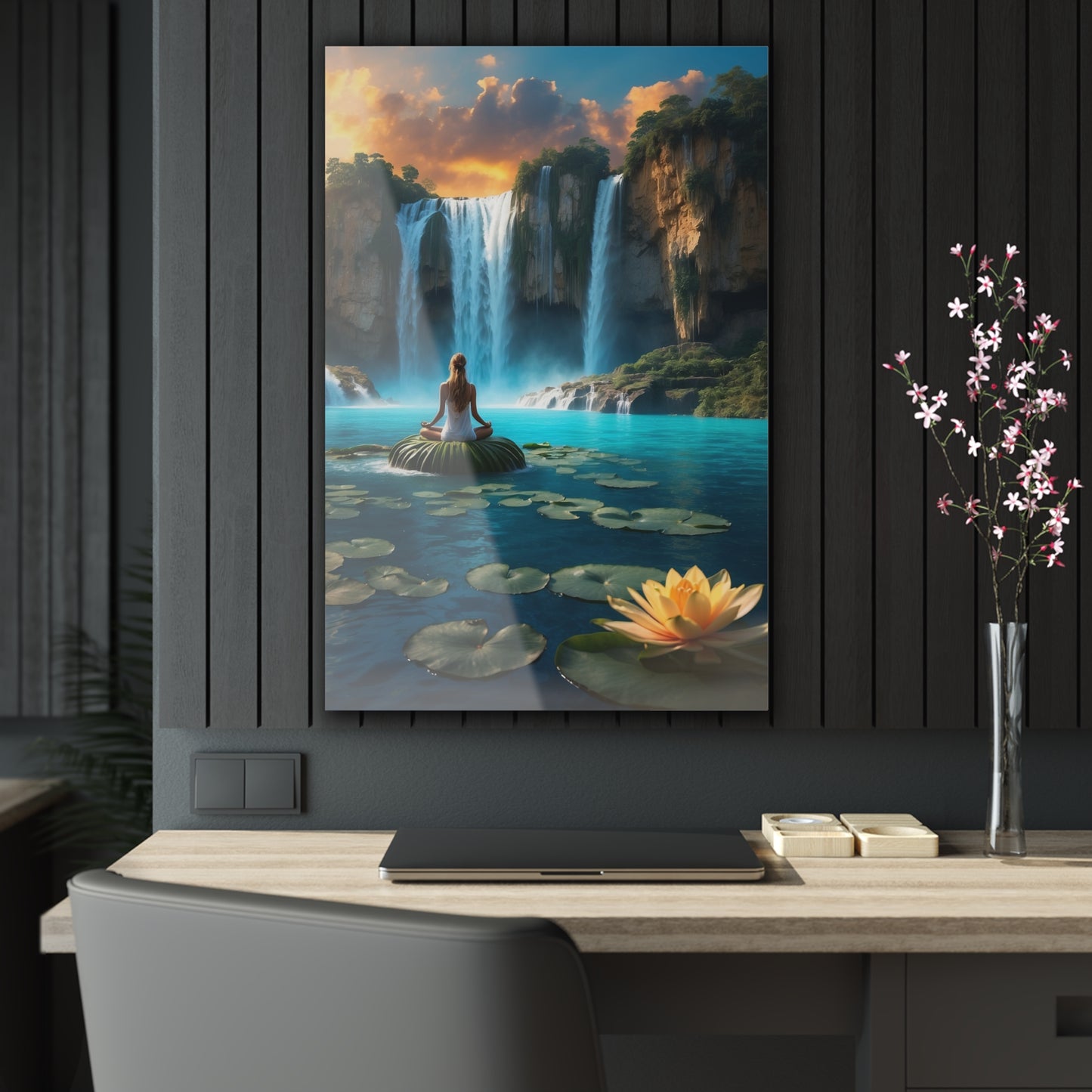 Blissful Lotus Acrylic Print Ed. 19