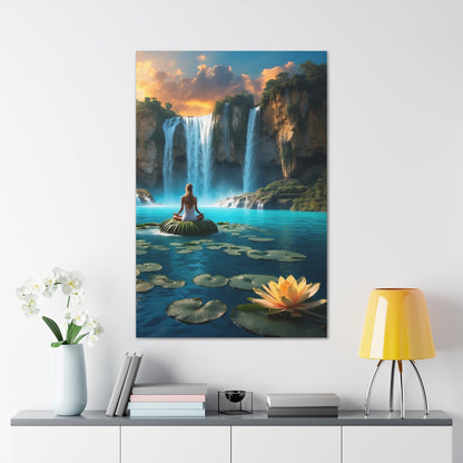 Blissful Lotus Art Canvas Ed. 19