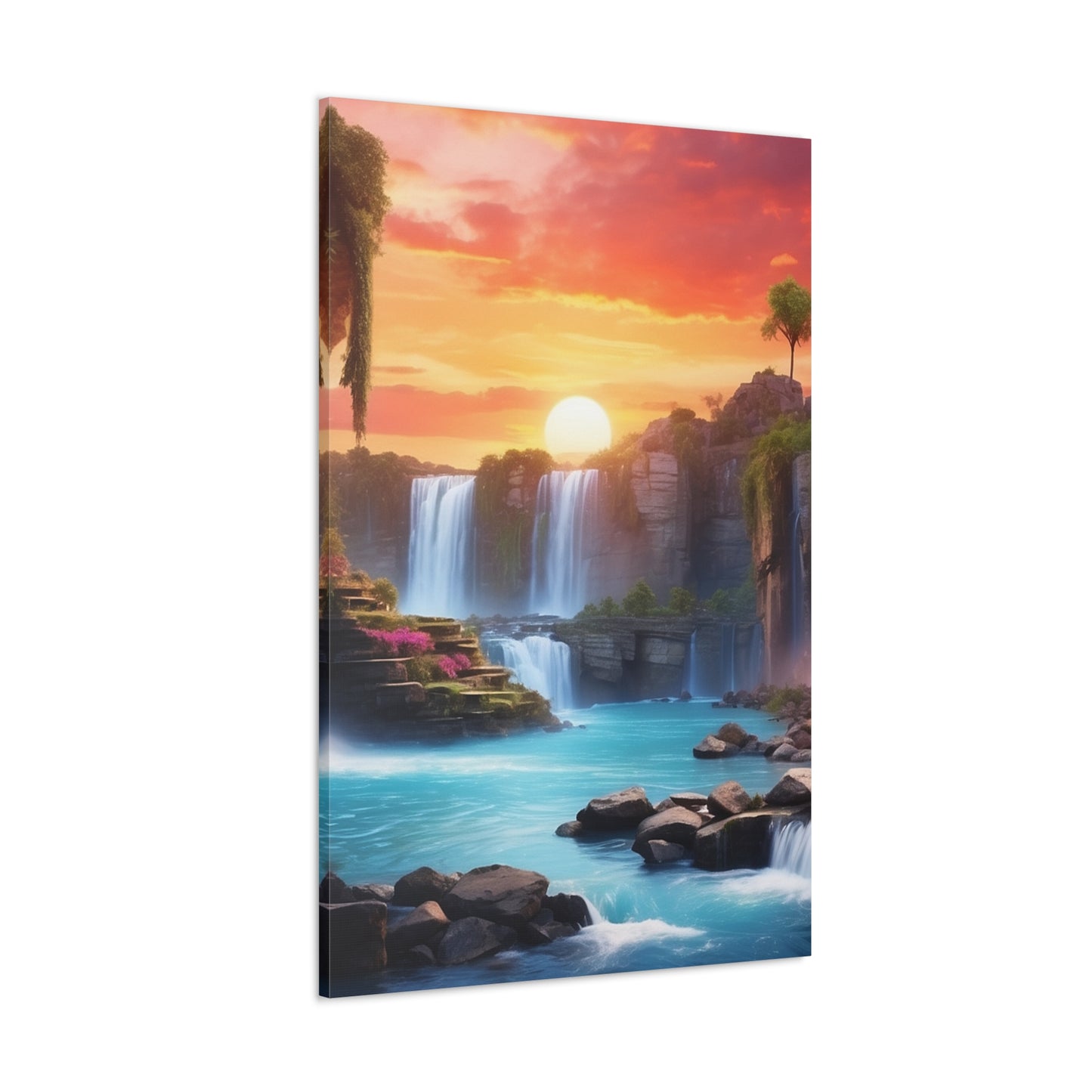 Majestic Waterfalls Art Canvas Ed. 25