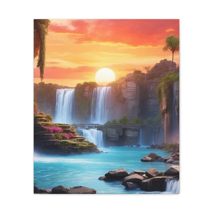 Majestic Waterfalls Art Canvas Ed. 25