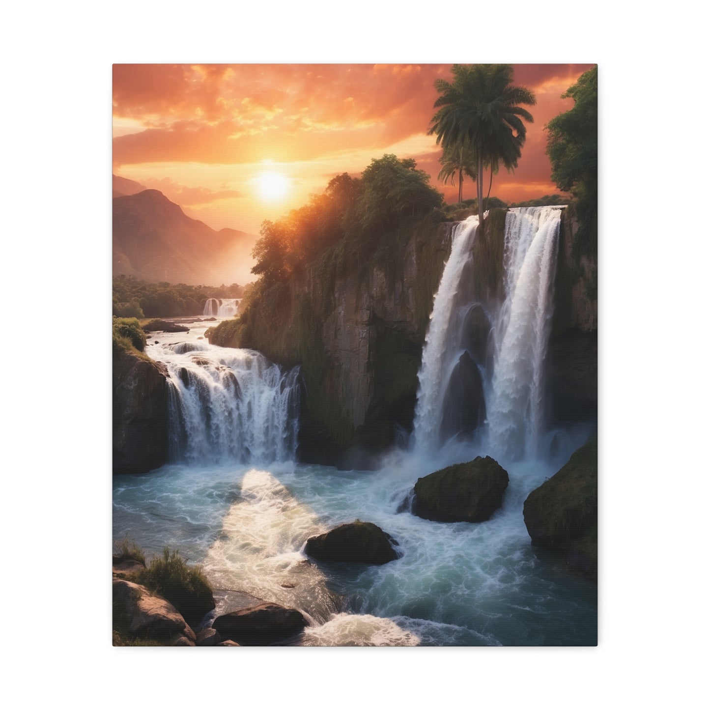 Majestic Waterfalls Art Canvas Ed. 27