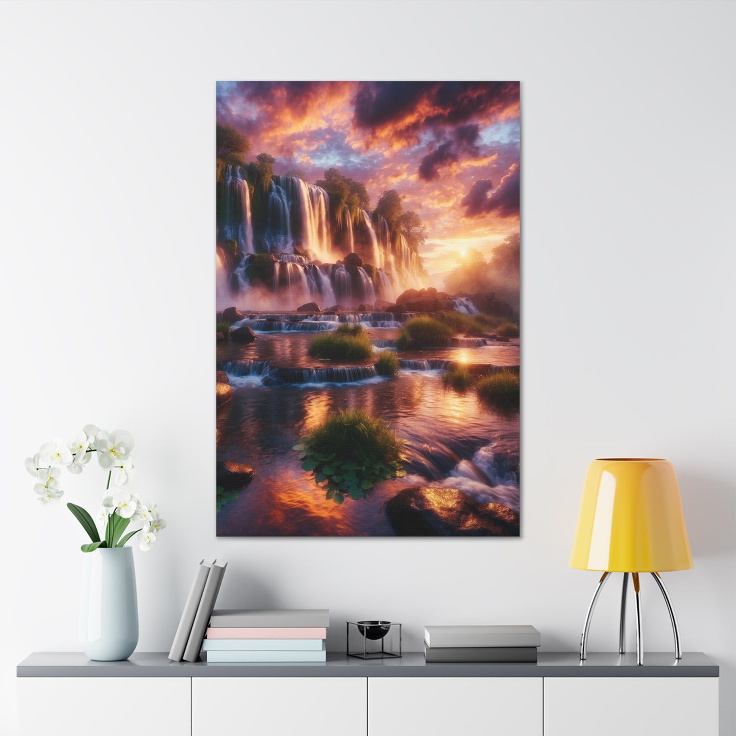 Majestic Waterfalls Art Canvas Ed. 17