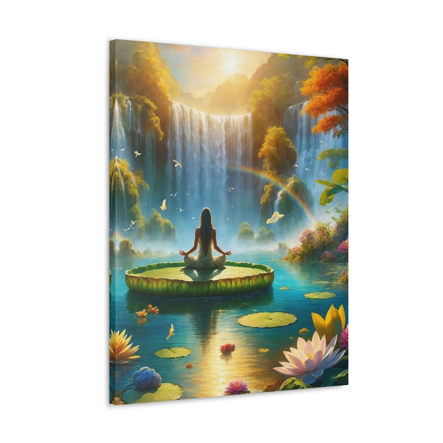 Blissful Lotus Art Canvas Ed. 16