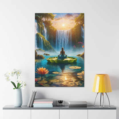 Blissful Lotus Art Canvas Ed. 14