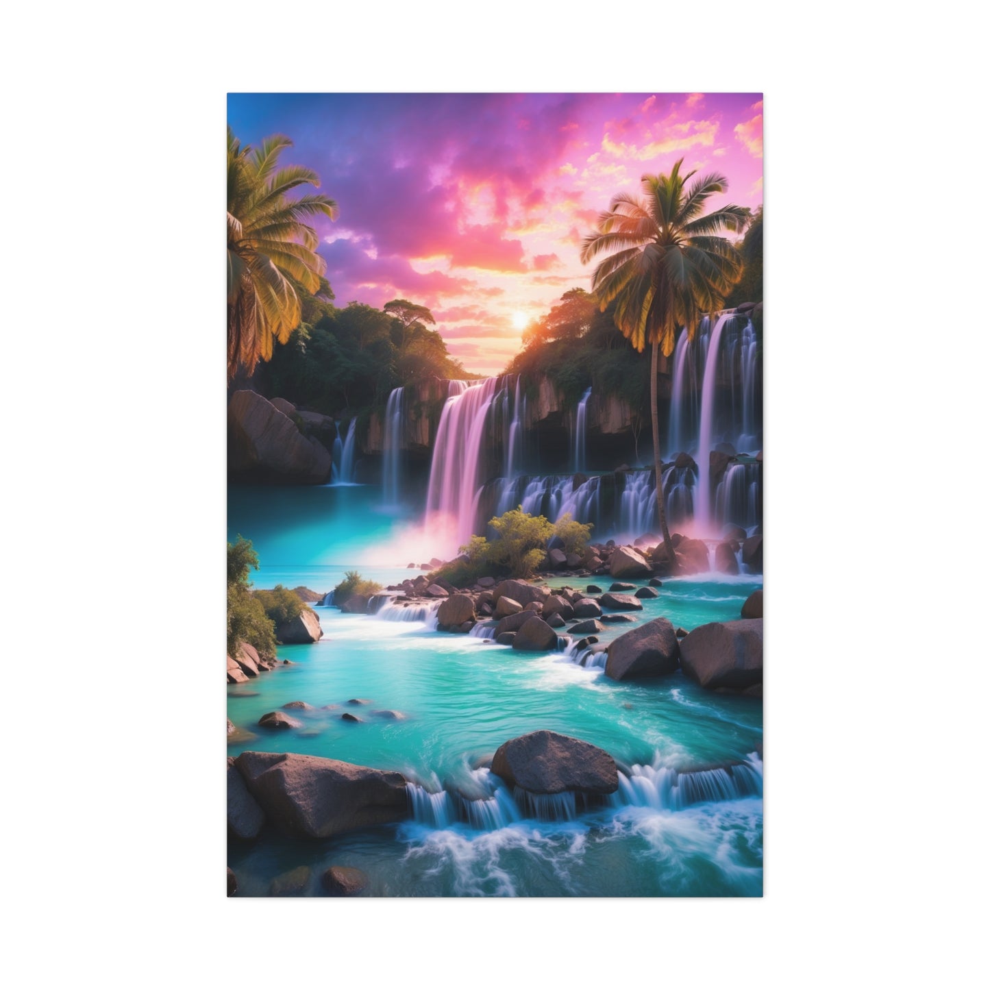 Majestic Waterfalls Art Canvas Ed. 36