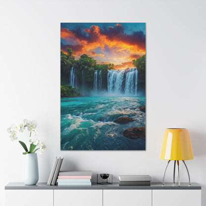 Majestic Waterfalls Art Canvas Ed. 44