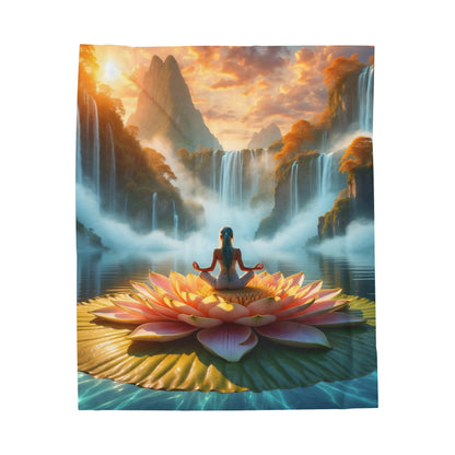 Blissful Lotus Ed. 8 | Velveteen Plush Blanket