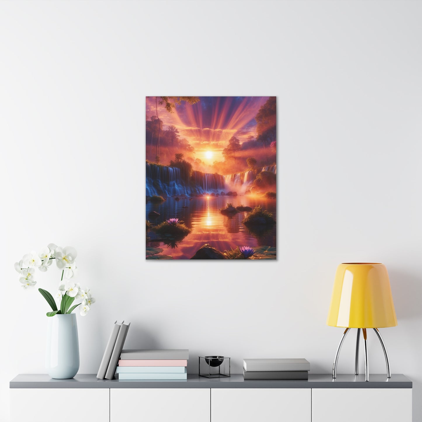 Majestic Waterfalls Art Canvas Ed. 23