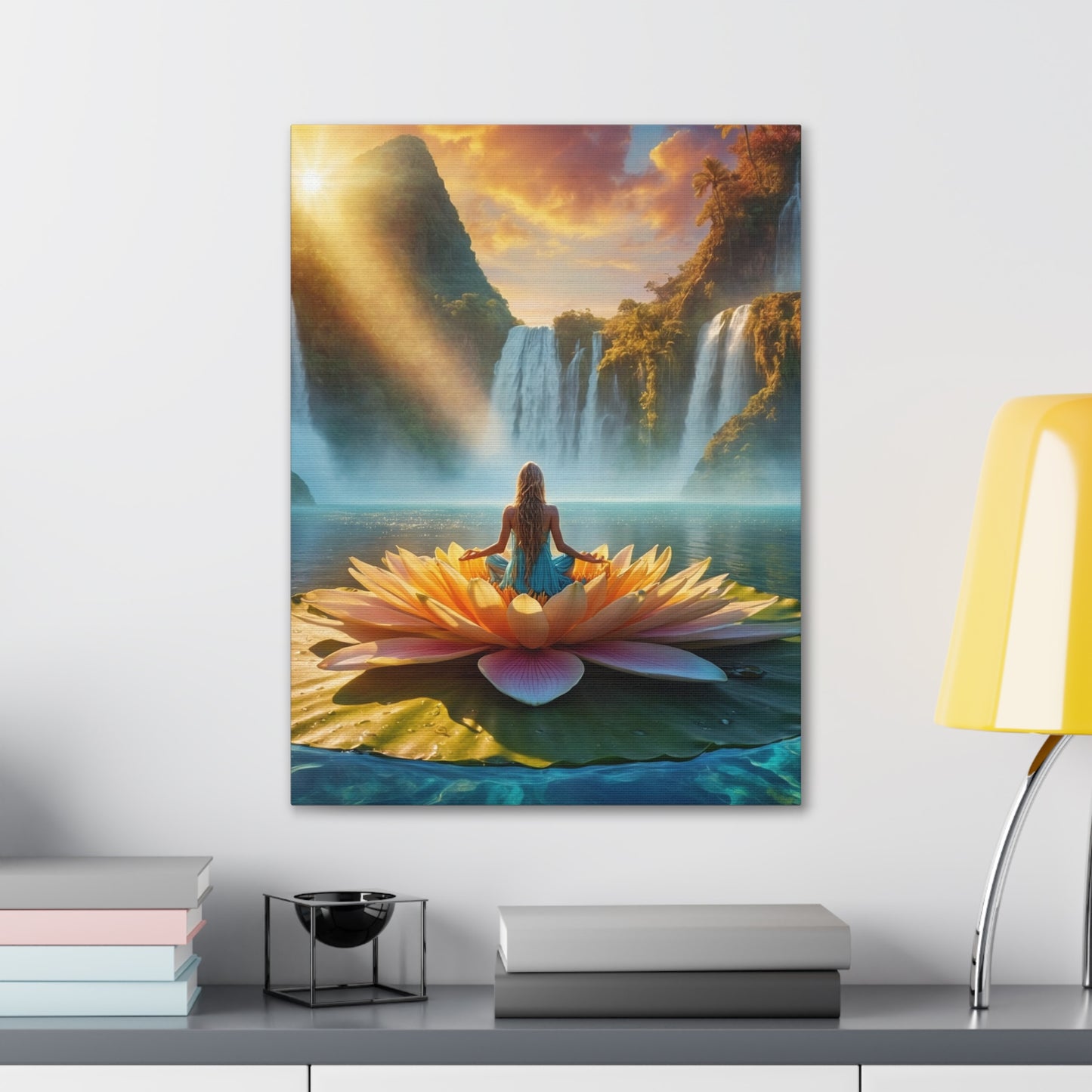 Blissful Lotus Art Canvas Ed. 9