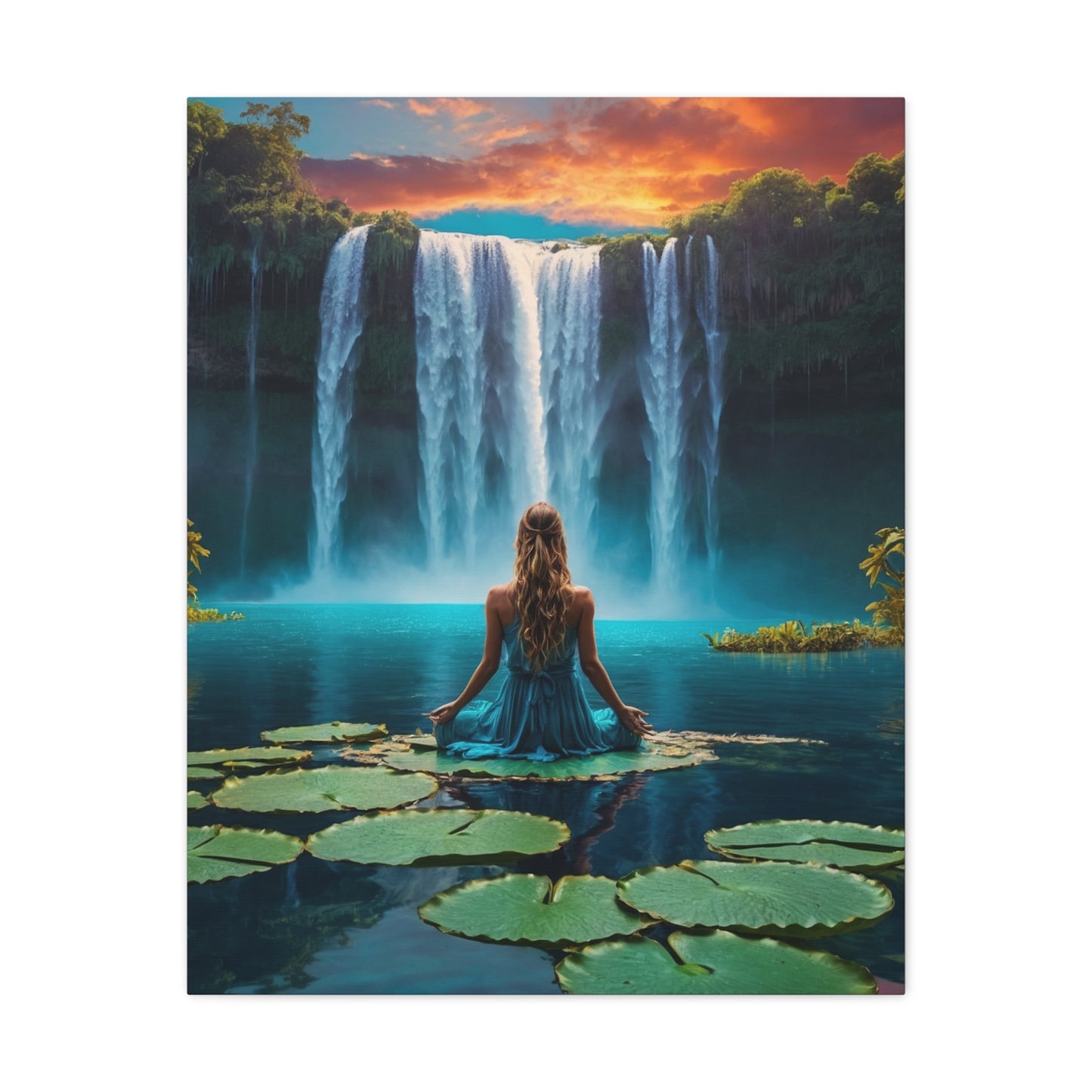 Blissful Lotus Art Canvas Ed. 2