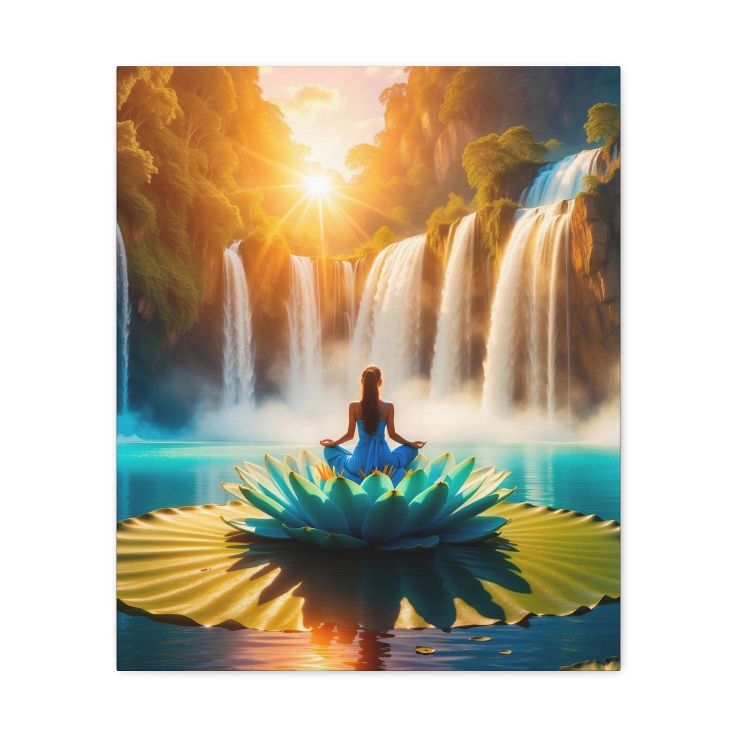 Blissful Lotus Art Canvas Ed. 15