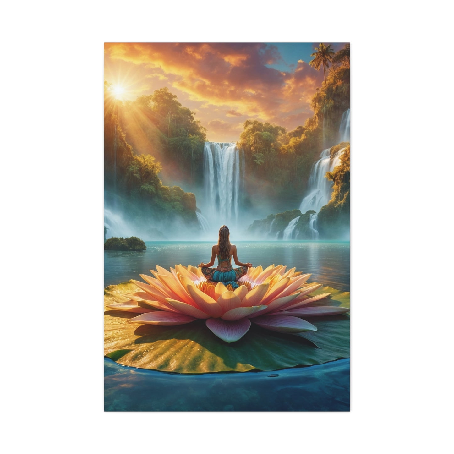 Blissful Lotus Art Canvas Ed. 10