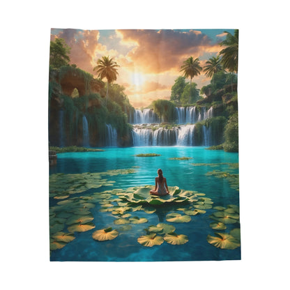 Blissful Lotus Ed. 1 | Velveteen Plush Blanket