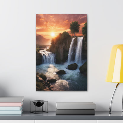 Majestic Waterfalls Art Canvas Ed. 27