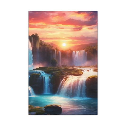 Majestic Waterfalls Art Canvas Ed. 26