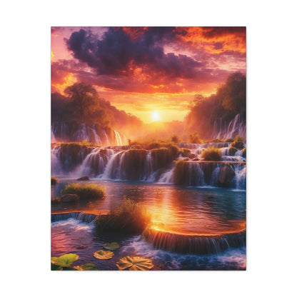 Majestic Waterfalls Art Canvas Ed. 18