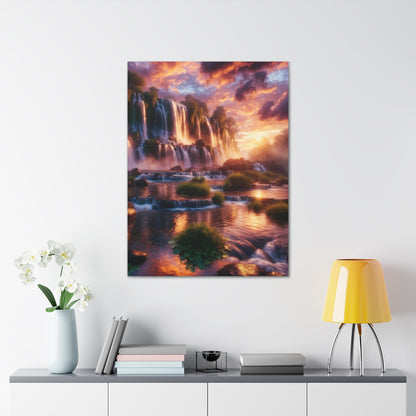 Majestic Waterfalls Art Canvas Ed. 17