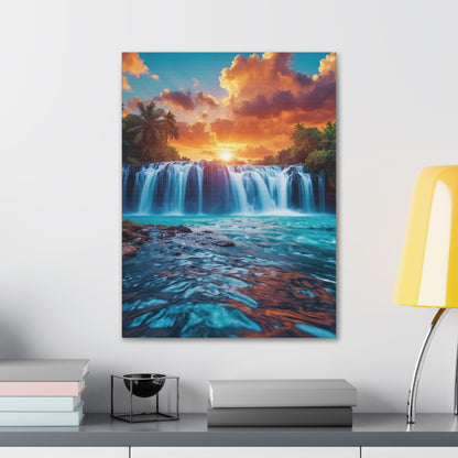 Majestic Waterfalls Art Canvas Ed. 43