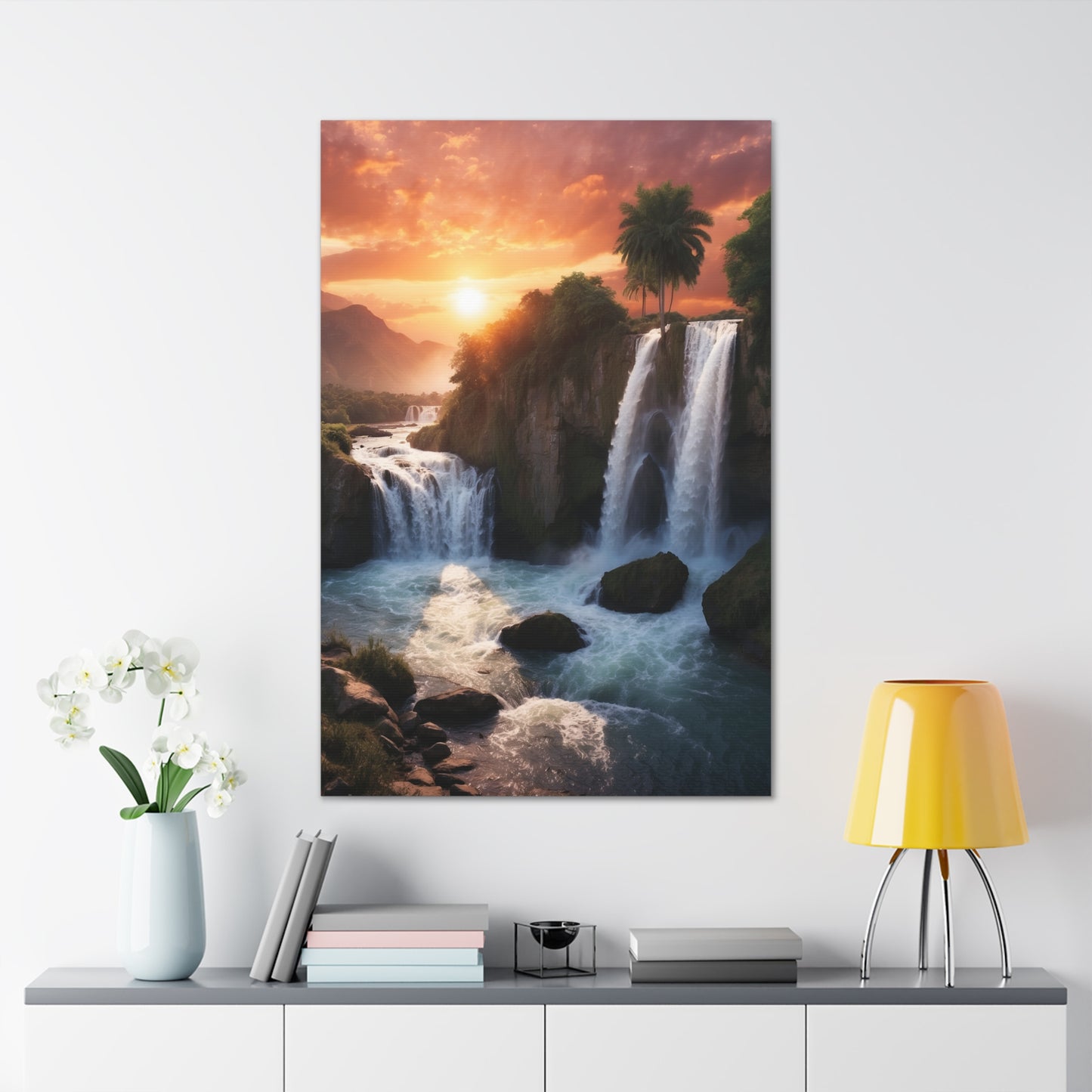 Majestic Waterfalls Art Canvas Ed. 27