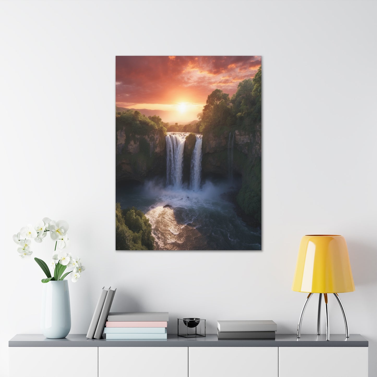 Majestic Waterfalls Art Canvas Ed. 28