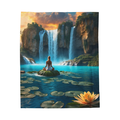 Blissful Lotus Ed. 19 | Velveteen Plush Blanket