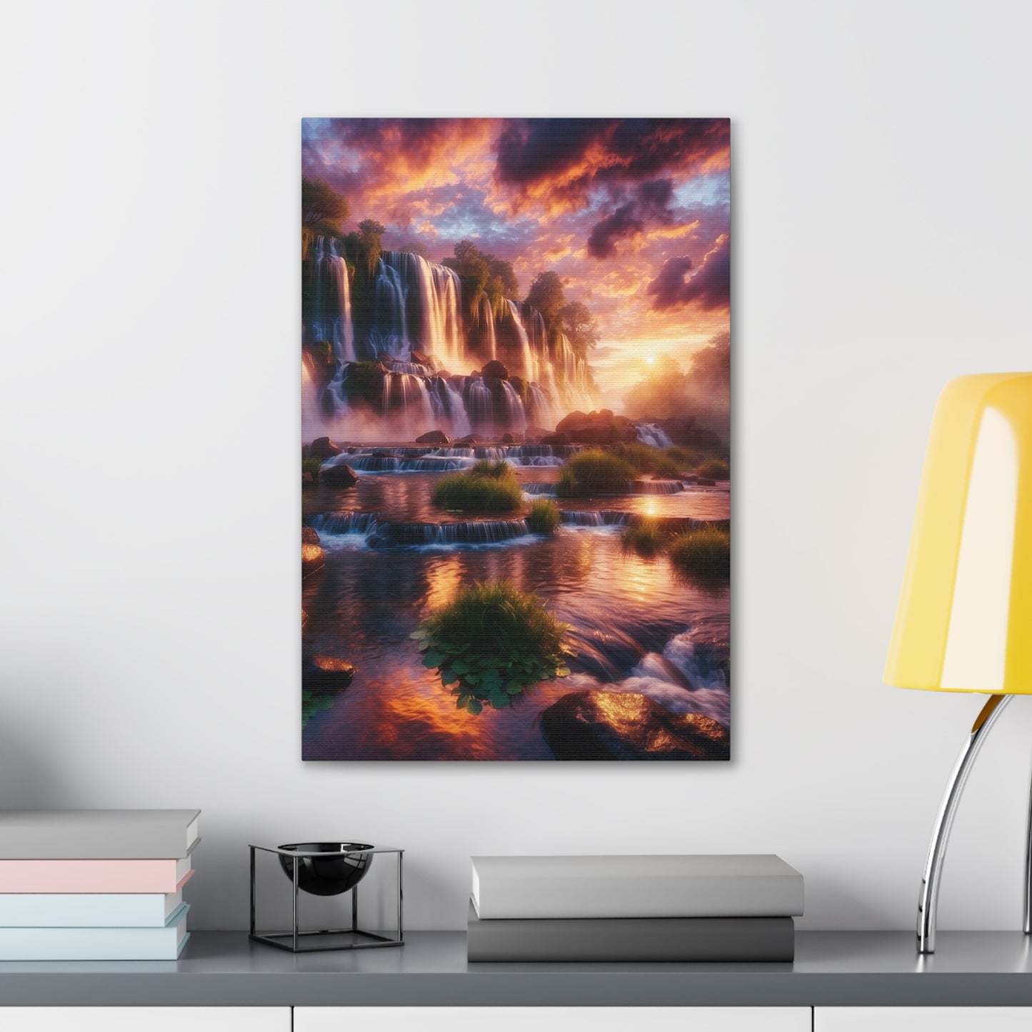 Majestic Waterfalls Art Canvas Ed. 17