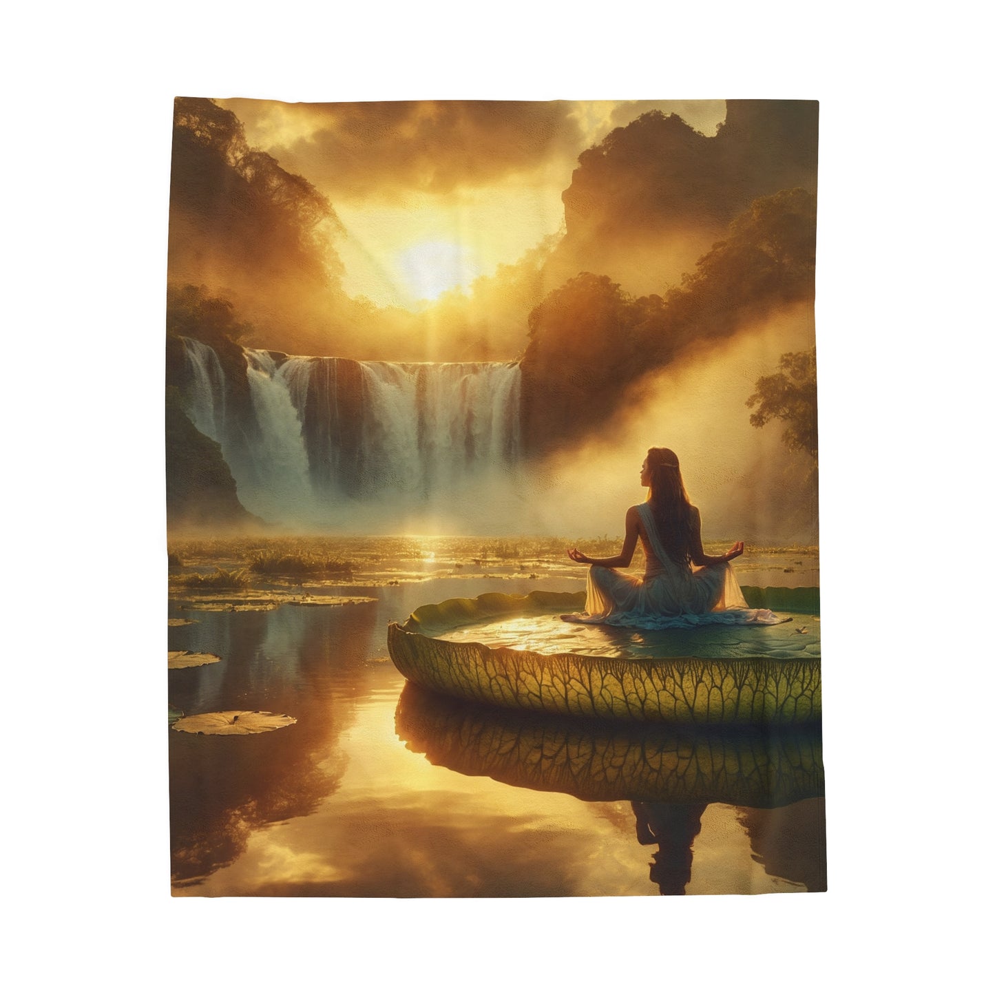 Blissful Lotus Ed. 7 | Velveteen Plush Blanket