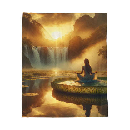 Blissful Lotus Ed. 7 | Velveteen Plush Blanket