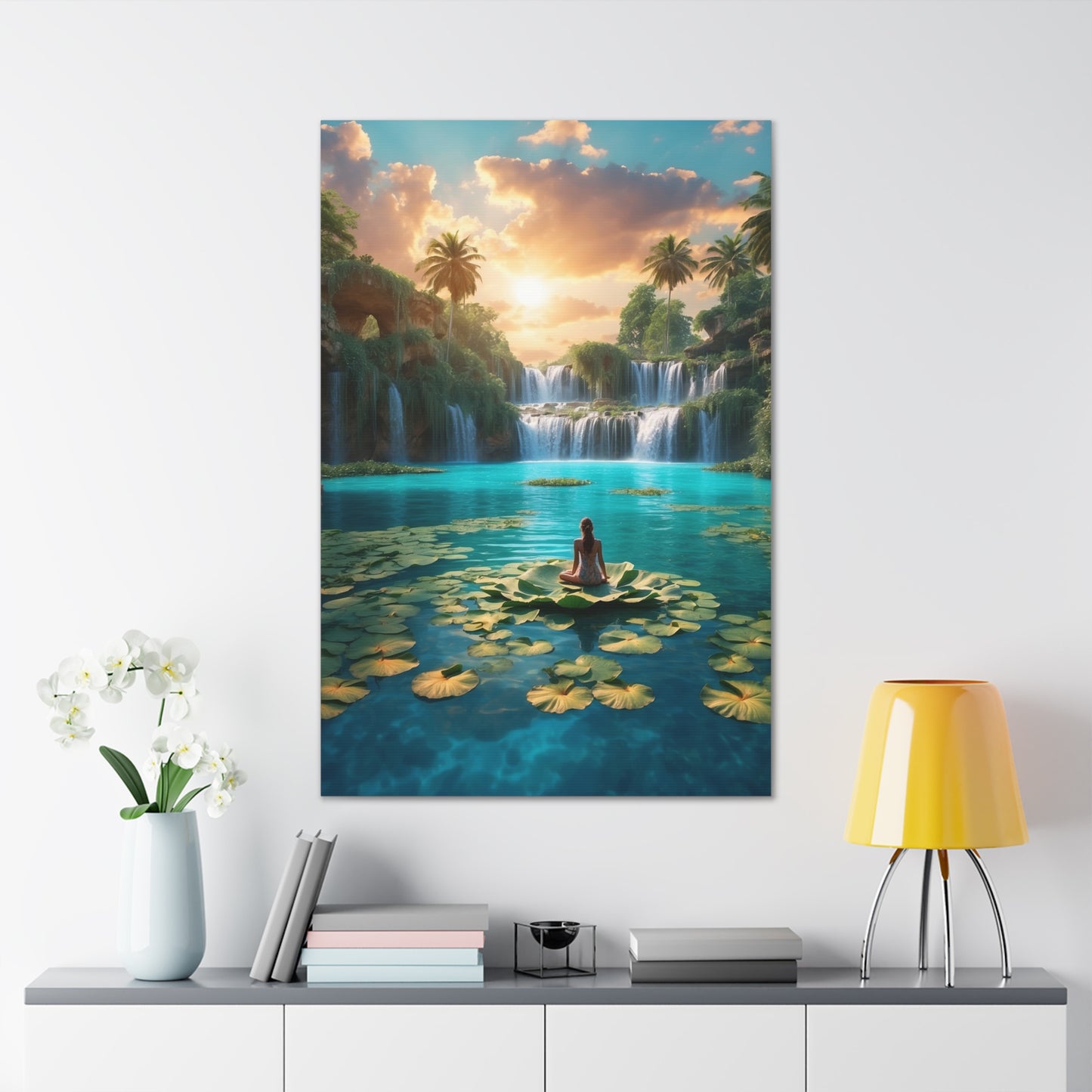 Blissful Lotus Art Canvas Ed. 1