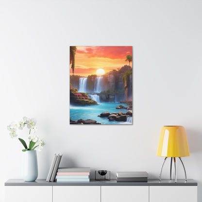 Majestic Waterfalls Art Canvas Ed. 25