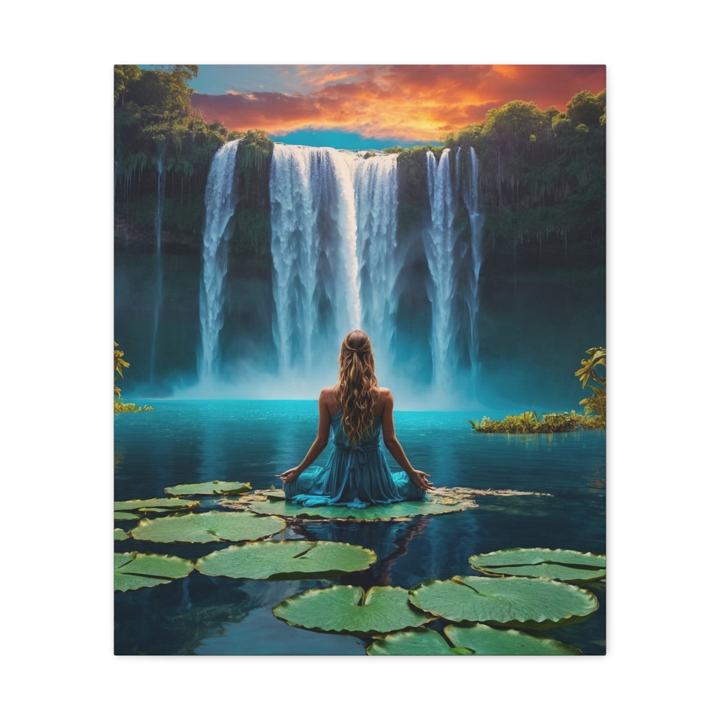 Blissful Lotus Art Canvas Ed. 2