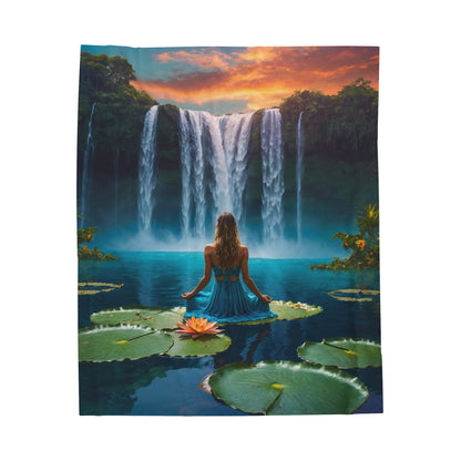 Blissful Lotus Ed. 4 | Velveteen Plush Blanket