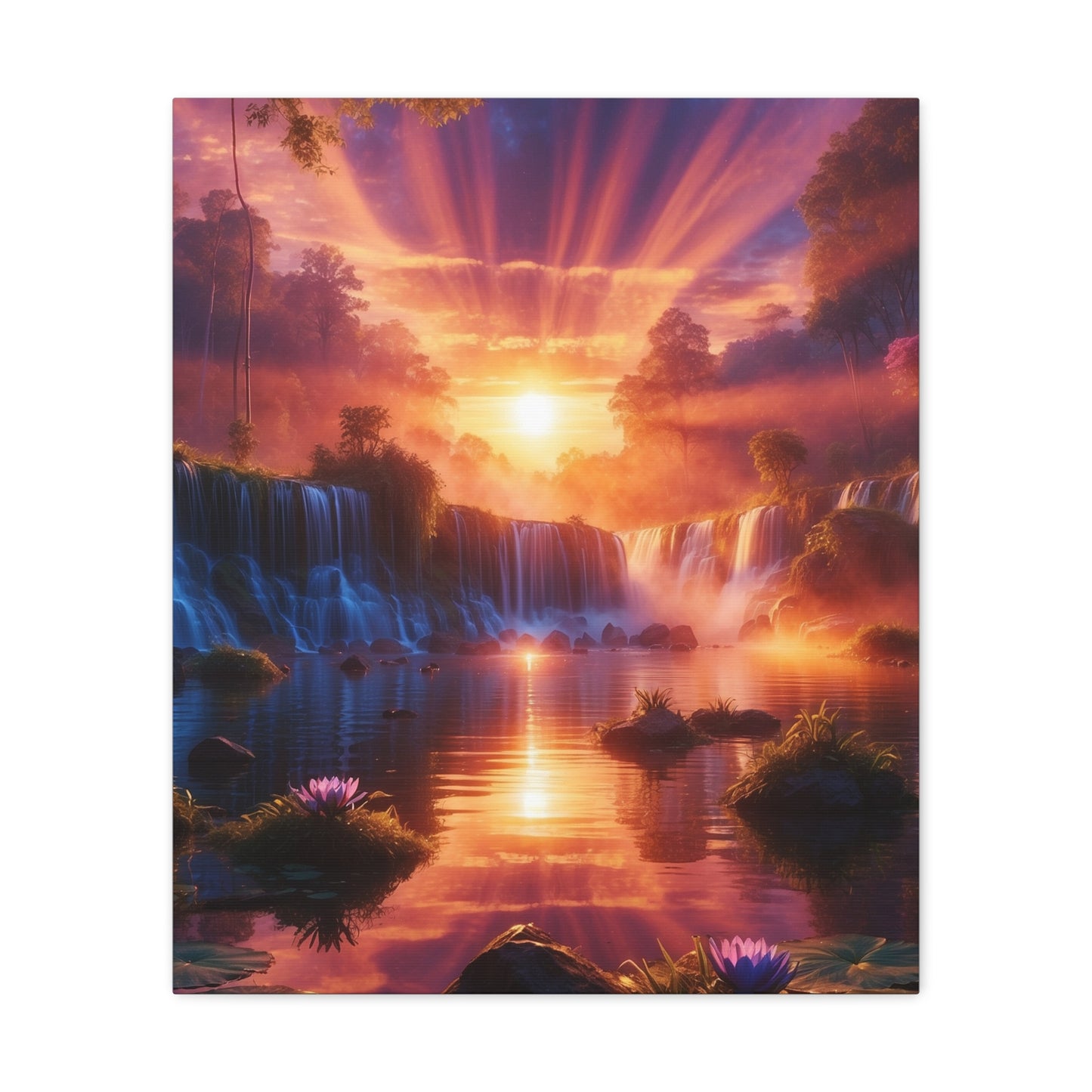 Majestic Waterfalls Art Canvas Ed. 23