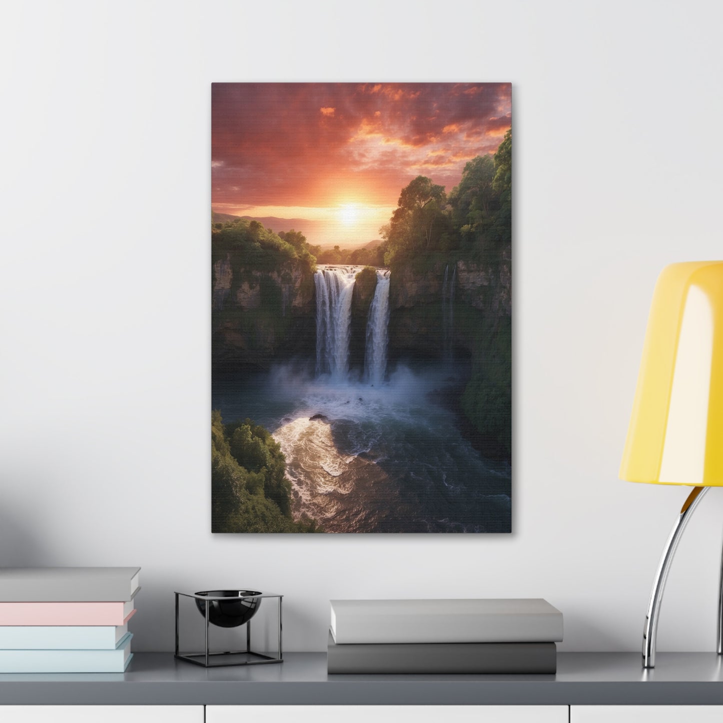 Majestic Waterfalls Art Canvas Ed. 28