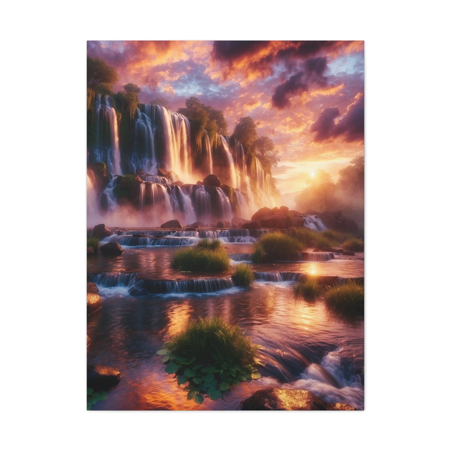 Majestic Waterfalls Art Canvas Ed. 17