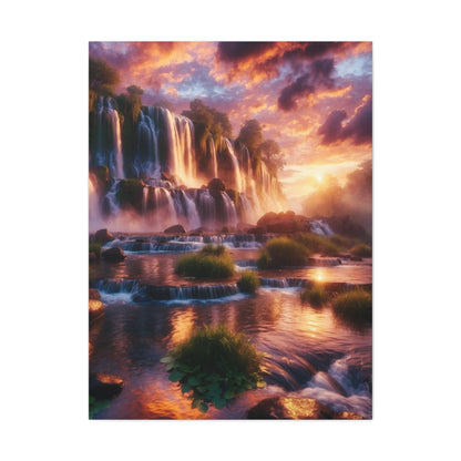 Majestic Waterfalls Art Canvas Ed. 17