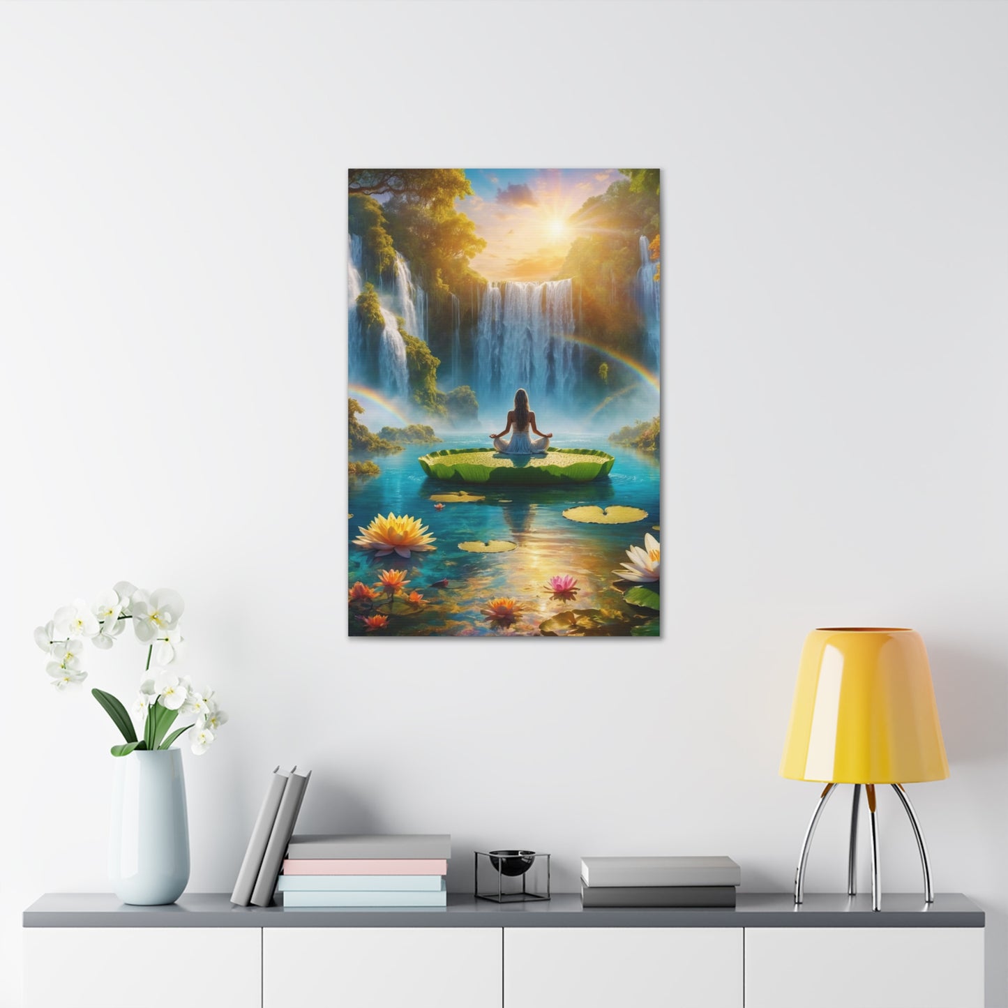 Blissful Lotus Art Canvas Ed. 18