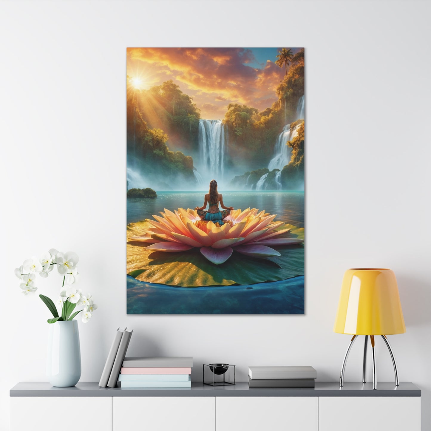 Blissful Lotus Art Canvas Ed. 10