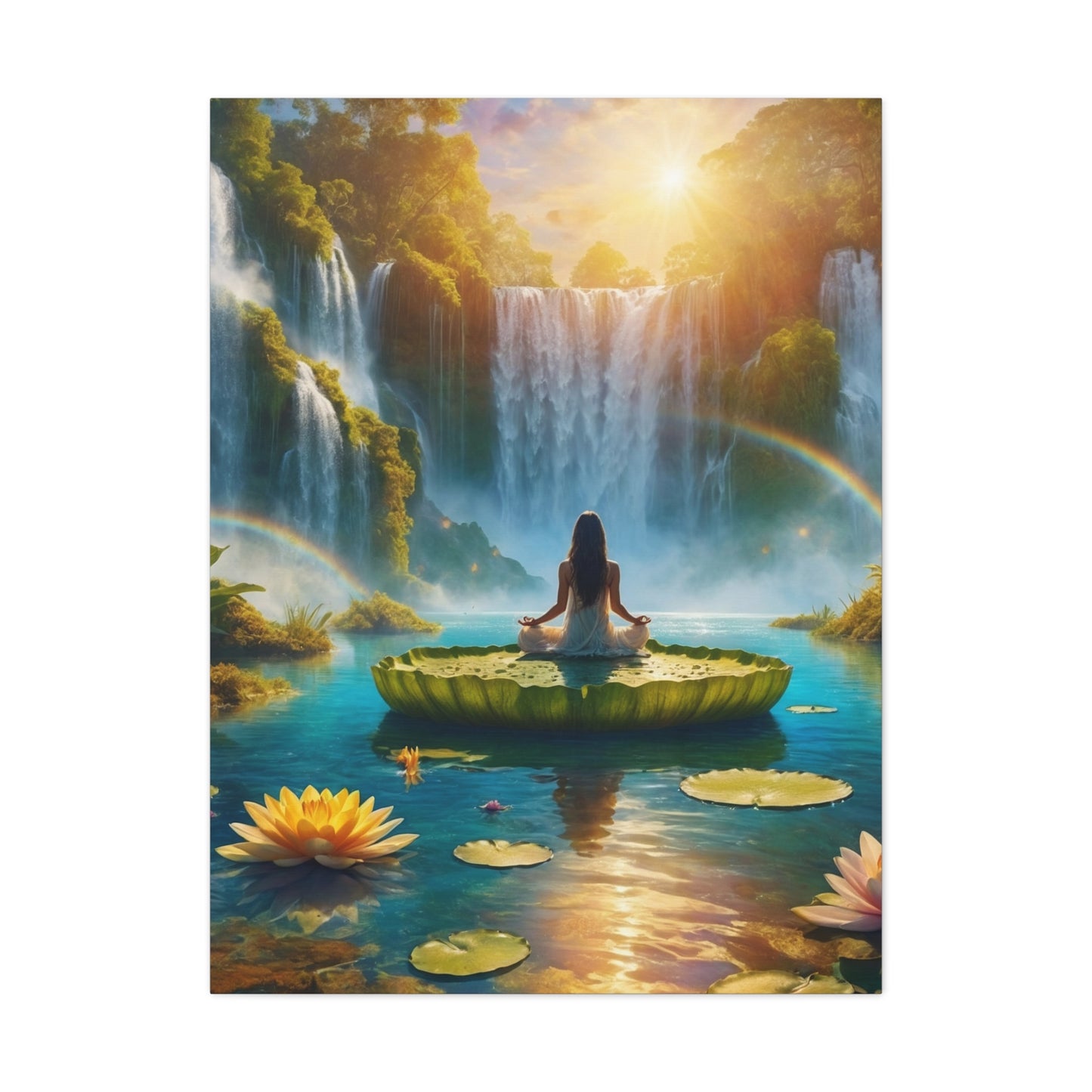 Blissful Lotus Art Canvas Ed. 17