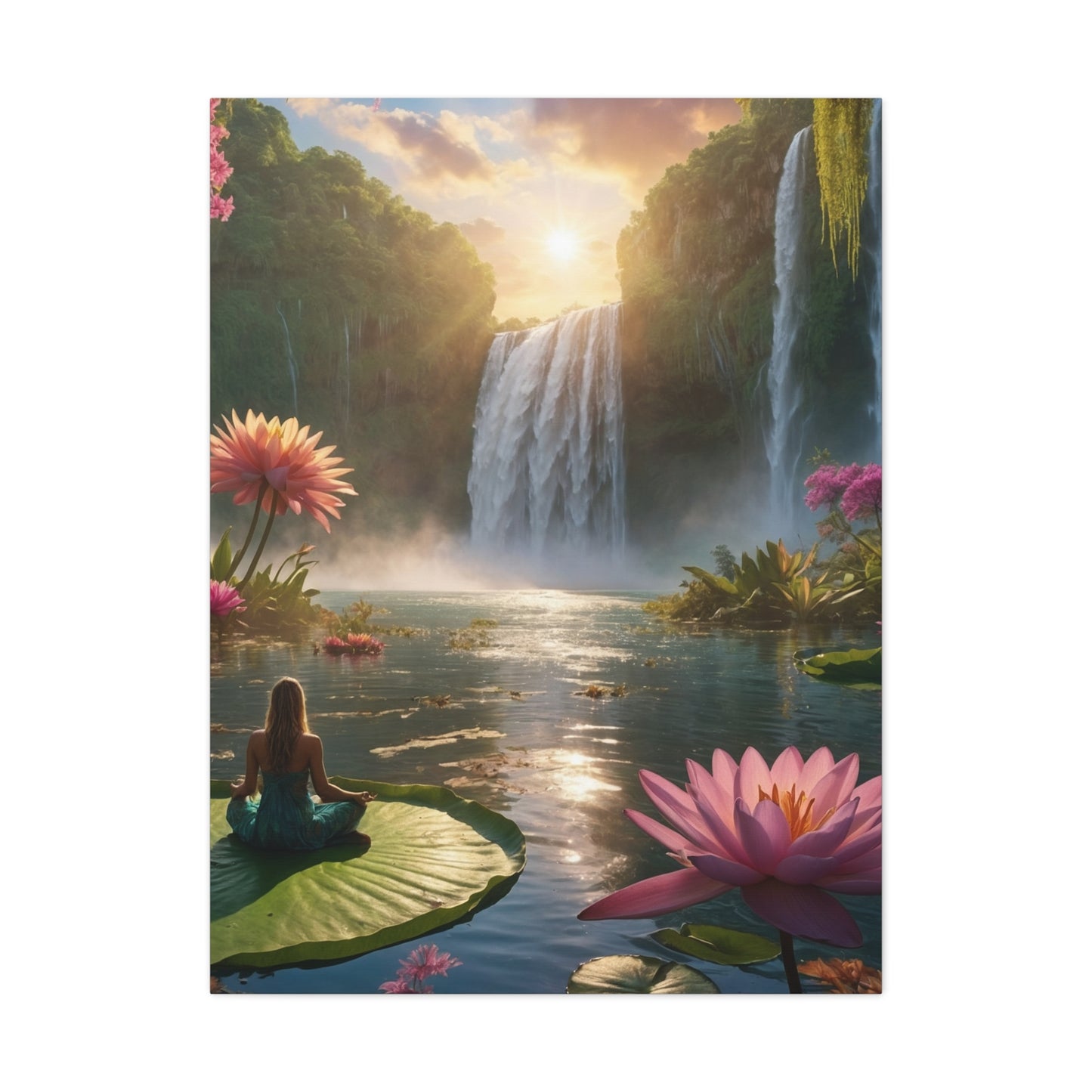 Blissful Lotus Art Canvas Ed. 12