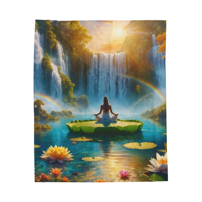 Blissful Lotus Ed. 18 | Velveteen Plush Blanket