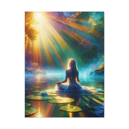 Blissful Lotus Art Canvas Ed. 6