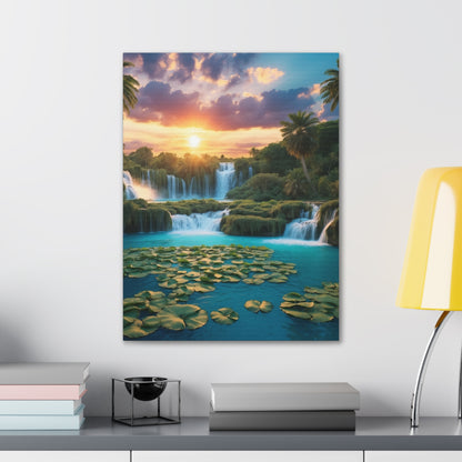 Majestic Waterfalls Art Canvas Ed. 41