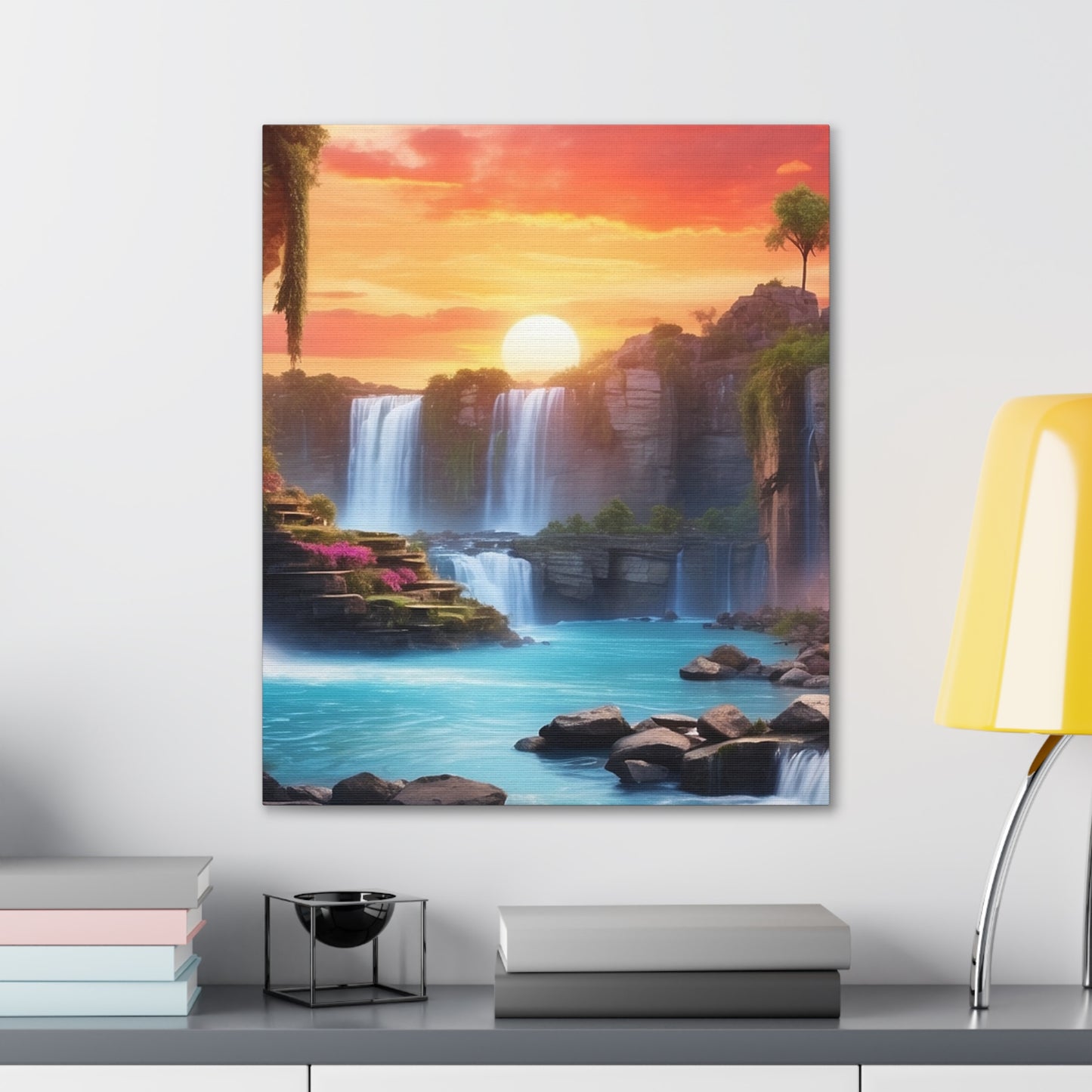 Majestic Waterfalls Art Canvas Ed. 25