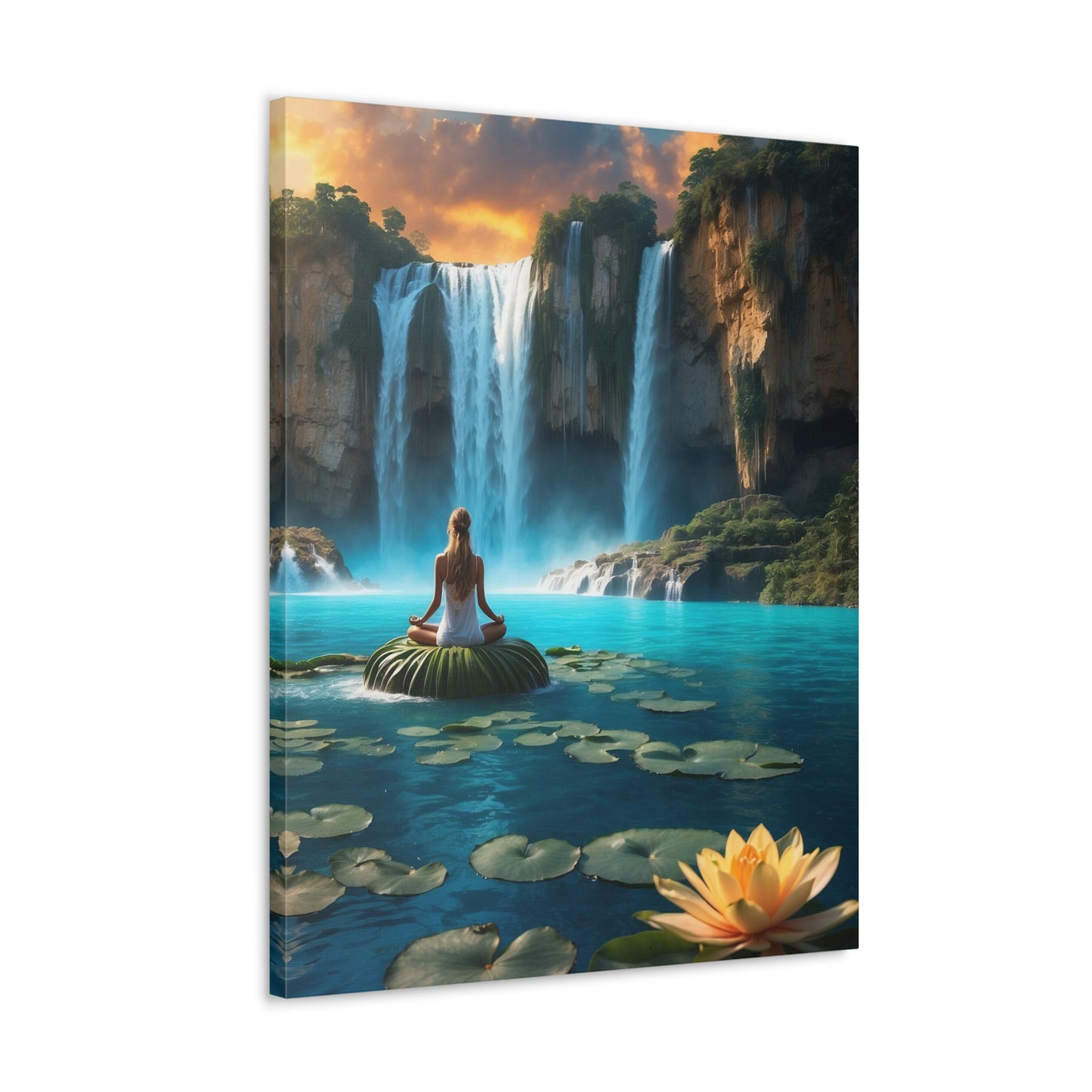 Blissful Lotus Art Canvas Ed. 19