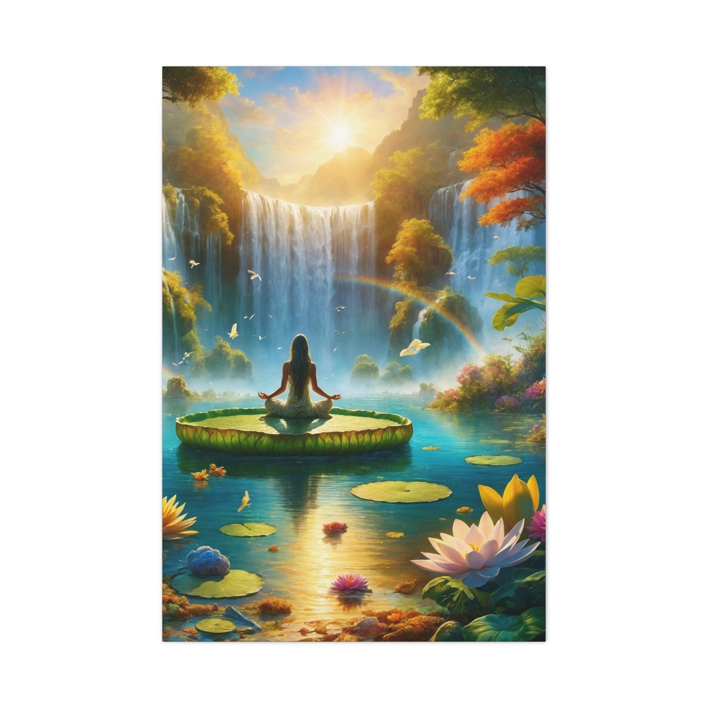 Blissful Lotus Art Canvas Ed. 16