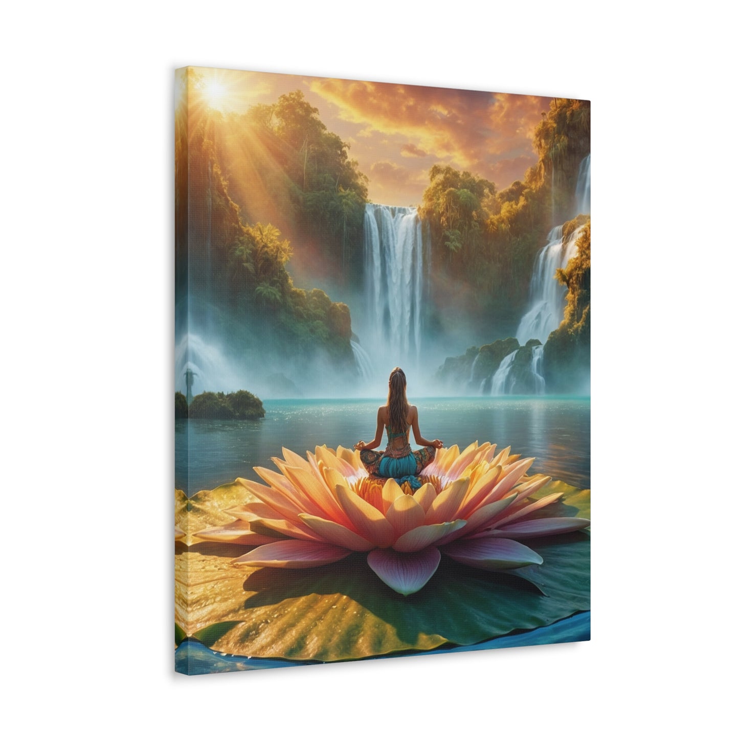 Blissful Lotus Art Canvas Ed. 10