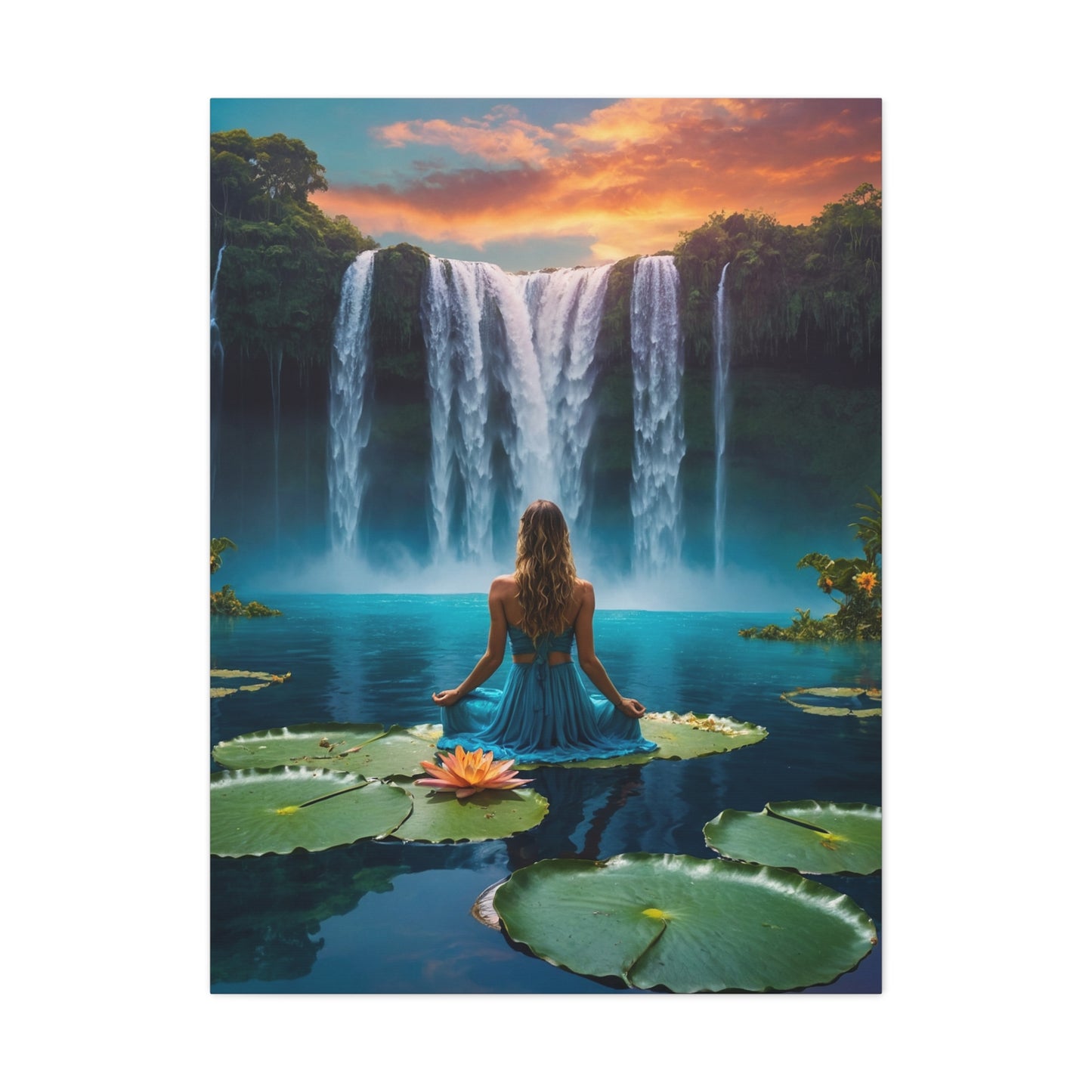 Blissful Lotus Art Canvas Ed. 4